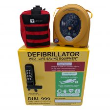 Defibrillator Cabinet Heartsine 350P Defibrillator and Mere bleed control kit