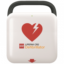 A Lifepak CR2 defibrillator