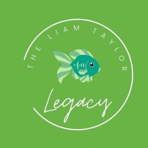 The Liam Taylor Legacy Logo - green with white text and fish icon