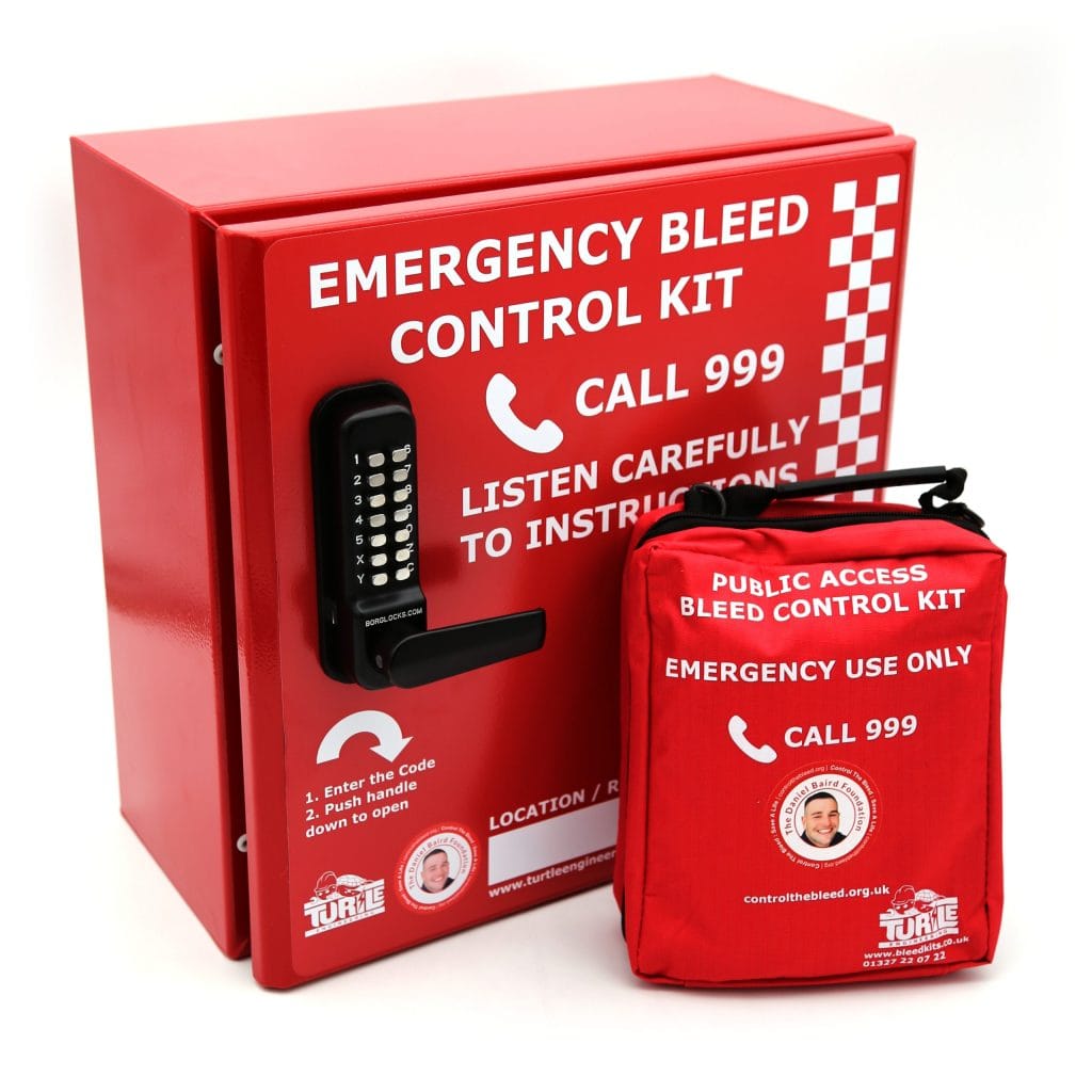 Locked Emergency Bleed Control Cabinet – Kit Optional - Turtle defib ...