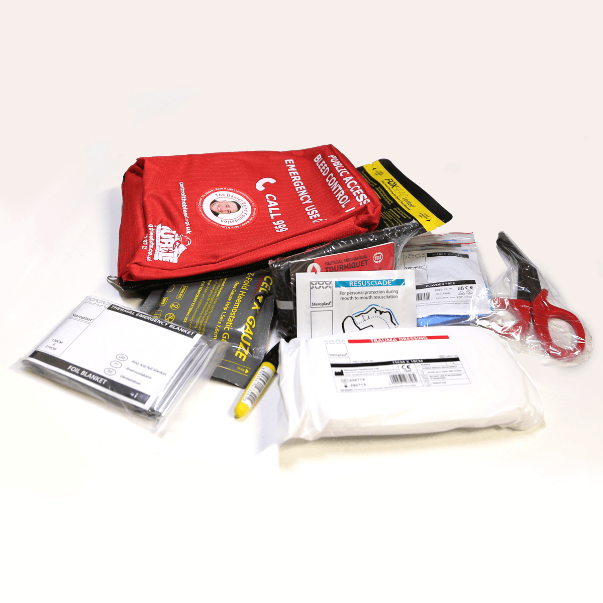 Daniel Baird Foundation Emergency Bleed Control Kit - Turtle defib cabinets