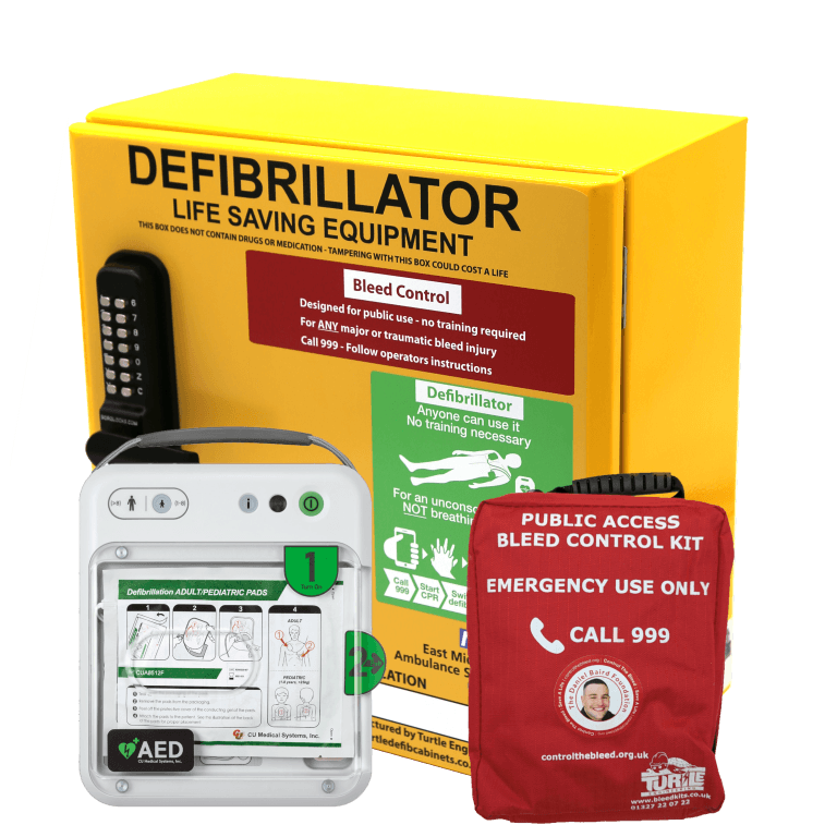Defibrillator Cabinet, Heated, Locked, Small Sized, IPAD NFK200 AED ...
