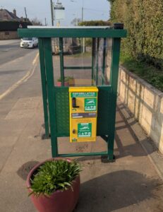 Now registered on The Circuit, 999 callers can be given the AED cabinet’s code and directed to the lifesaving equipment at Creswell bus shelter