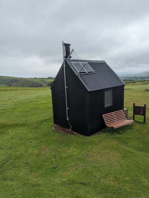 Solar and Wind Cabinet installed on a golf course hut