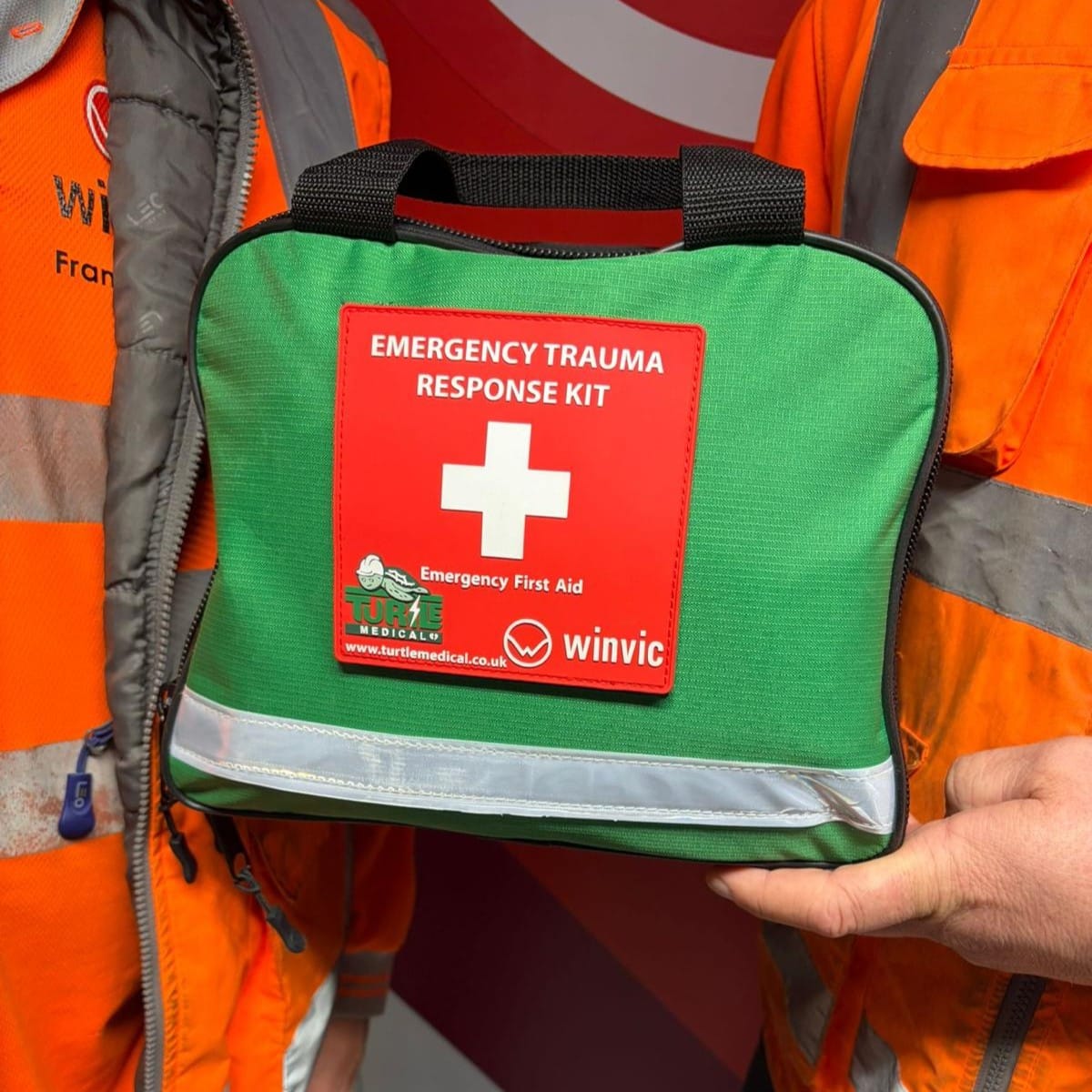 Turtle Medical Emergency Response Trauma Kit, bespoke to Winvic to meet construction sector needs. Turtle Medical Emergency Response Trauma Kit, bespoke to Winvic to meet construction sector needs.